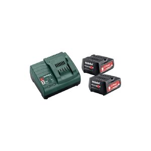 Metabo 685300000, Batteri- og opladersæt, Lithium-Ion (Li-Ion), 2 At, 12 V, Metabo, Sort, Grøn, Rød