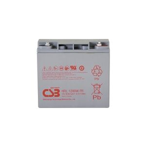 CSB Battery HRL 1280W high-rate longlife Blybatteri 12 V 20 Ah Blyfleece (B x H x T) 181 x 167 x 76 mm M5 skruetilslutning Vedligeholdelsesfri, Lav