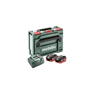 Metabo Basic Set - Batterioplader + batteri 2 x - Li-Ion - 8 Ah - 1 x batterier lader op - 145 Watt - 8 A