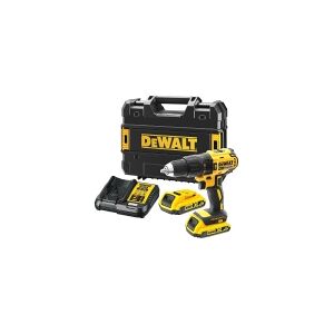 DeWALT DCD778D2T-QW - Hammerbor/skruemaskine - ledningfri - 2-hastigheders - borepatron med nøgle 13 mm - 65 N·m - 2 batterier - 18 V