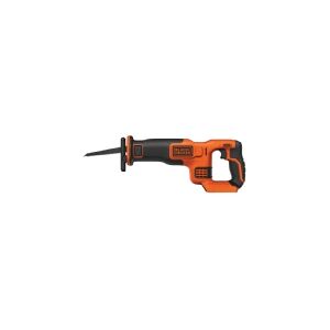 Black & Decker Black &  Decker Black+Decker Li-Ion akku-stiksav (18V, 22 mm slaglængde, maks. 110 mm skæredybde, fleksibel savsko, ergonomisk gummigreb, uden batteri og oplader) BDCR18N - Uden batteri og oplader