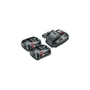 Bosch Powertools Bosch BATTERISÆT 18V 2X2,5AH M/LADER AL1830CV