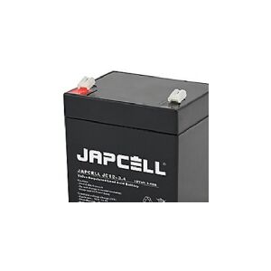 Lakuda ApS Japcell AGM-batteri 12V - JC12-3.4, 3,4Ah 4,8mm poler blysyrebatteri