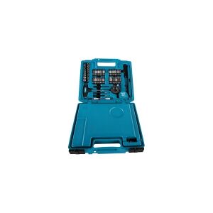 Makita - Screwdriver, drill bit, socket and hole saw set - forsænkning, spadebit - 212 stykker - torx, phillips, pozidriv, hex, slot, square - sekskantet - længde: 150 mm, 12.7 mm