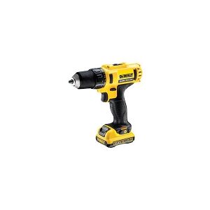 DeWALT DCD710D2-QW - Bor/driver - ledningfri - 2-hastigheders - nøgleløs borepatron 10 mm - 24 N·m - 2 batterier - 10.8 V