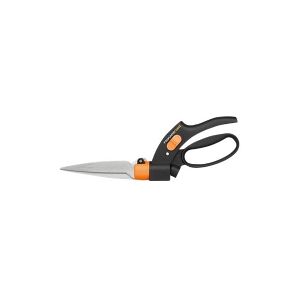 Fiskars Servo-System GS42 - Græssaks - fiberglasforstærket plastik - 32.2 cm - sort med orange håndtag