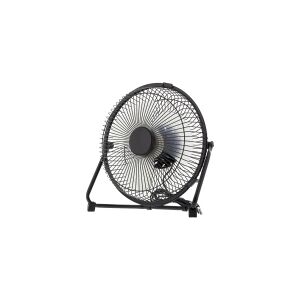 DELTACO FT-758 - Køleventilator - på bord - 18 cm - USB - sort