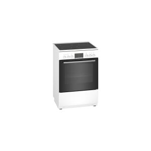 Bosch Serie   4 HKN31A020U - Komfur - fritstående - bredde: 60 cm - dybde: 60 cm - højde: 90 cm - med selv-rengøring - hvid