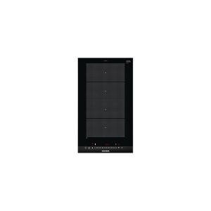 Siemens iQ700 EX375FXB1E - Induktions kogeplade - 2 plader - Niche - bredde: 27 cm - dybde: 49 cm - med rustfrit stål-sidepynt, - med facetteret frontkant - børstet aluminium/sort