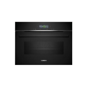 Siemens iQ700 CM724G1B1 - Kombinationsovn - til indbygning - Wi-Fi - niche - bredde: 56 cm - dybde: 55 cm - højde: 45 cm - med selv-rengøring - sort