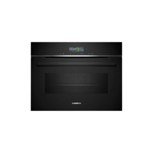 Siemens iQ700 CM724G1B1 - Kombinationsovn - til indbygning - Wi-Fi - niche - bredde: 56 cm - dybde: 55 cm - højde: 45 cm - med selv-rengøring - sort