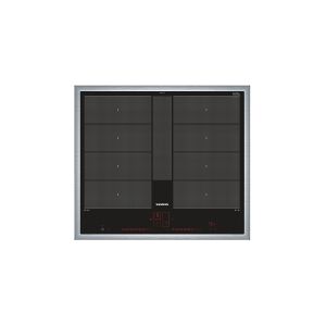 Siemens iQ700 EX645LYC1E - Induktions kogeplade - 4 plader - Niche - bredde: 56 cm - dybde: 49 cm - med rustfrit stål-pynt - sort/rustfrit stål