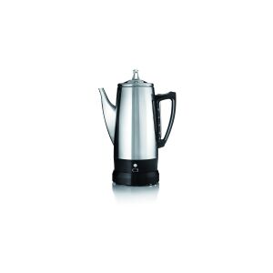 C3 Basic Percolator, 0,8 L, Malet kaffe, 500 W, Rustfrit stål