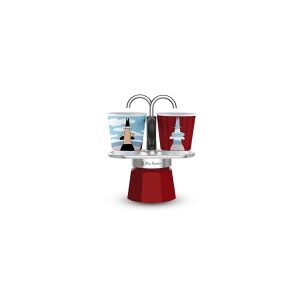 Bialetti Mini Express Magritte, Moka gryde, Rød, Sølv, Aluminium, 2 kopper, 90 ml, 1 stk