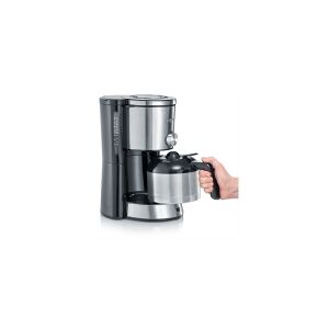 SEVERIN KA 4845 TypeSwitch - Kaffemaskine - 8 kopper - børstet rustfrit stål/sort