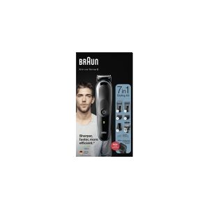 Braun All-in-one MGK5345 skægtrimmer Batteri 2,1 cm Sort, Blå