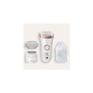 Braun Silk-épil 9 720, Lyserød, Hvid, 40 pincetter, Bikini, Front thigh, Indvendige overarme, Outer upper arms, Barbering, Tyskland, Batteri