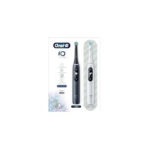 Oral-B iO Series 7 DUO - Elektrisk tandbørste sæt - Black Onyx og Hvid - 2 stk.