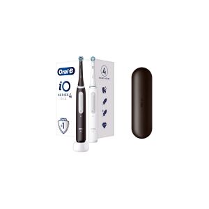 Braun Oral-B iO 4 Black &  White elektrisk tandbørste, dobbeltramme, sort / hvid