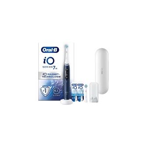 Braun Oral-B iO Series 7N Sapphire Blue, Voksen, Vibrerende tandbørste, Daglig pleje, Dyb rensning, Gum pleje, Sensitiv, Blegning, Blå, Rund, Batteri