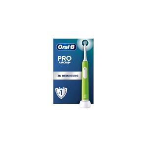 Braun Oral-B Junior 8006540743027, Barn, Roterende tandbørste, Daglig pleje, Sensitiv, Blegning, Grøn, 2 min, Blød