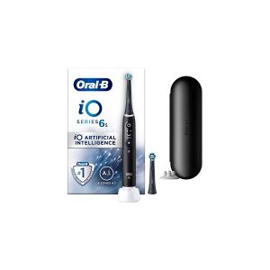 Braun Oral-B iO 6, Voksen, Vibrerende tandbørste, Daglig pleje, Dyb rensning, Gum pleje, Sensitiv, Blegning, Sort, 2 min, Sort