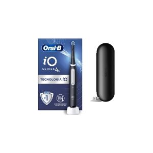 Braun Oral-B iO 4S, Voksen, Vibrerende tandbørste, Daglig pleje, Sensitiv, Super sensitive, Blegning, Sort, Rund, Batteri