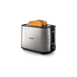 Philips Viva Collection HD2650 Full metal - Brødrister - 2 skive - 2 Holdere - rustfrit stål