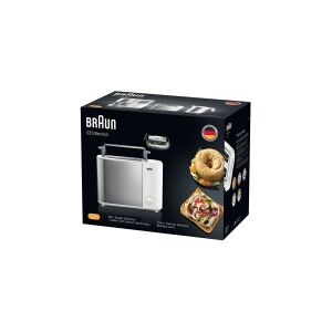 Braun IDCollection HT 5010 - Brødrister - 2 skive - 2 Holdere - hvid