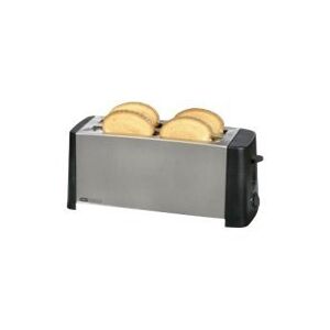 OBH Nordica Design Inox 4 toaster - Brødrister - elektrisk - 4 skive - rustfrit stål/sort