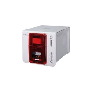 Evolis Zenius Expert Line - Plastikkortprinter - farve - blæksubliminering/termisk transfer - CR-80 Card (85.6 x 54 mm) - 300 dpi - op til 500 kort/time (mono) / op til 150 kort/time (farve) - kapacitet: 50 kort - USB, LAN - ildrød