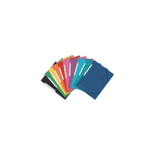Hamelin Elastikmappe Oxford Top File+, 3-klap, A4, ass. pastelfarver, pakke a 10 stk.
