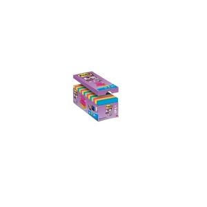 3M Post-it® Super Sticky Z-Note 76x76 mm Value Pack ass. farver - (16 stk.)