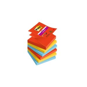 Super Sticky Z-Notes Post-it® Playful, 76 x 76 mm, pakke a 6 stk.