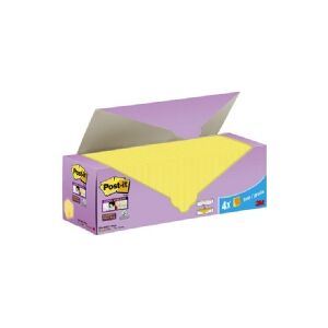 3M Post-it super sticky notes, 76 x 76 mm, gul, pakke a 24 stk.