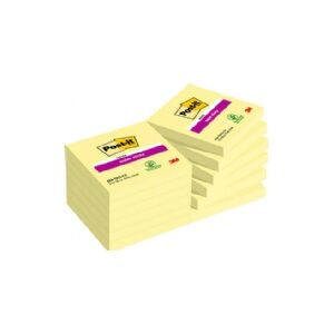 Post-it® Super Sticky Notes, ultragul, 12 blokke, 76 mm x 76 mm