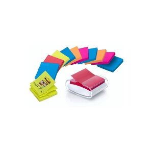 3M Post-it® Z-Notes PRO dispenser + 12 Super Sticky Z-Notes blokke, 76 mm x 76 mm