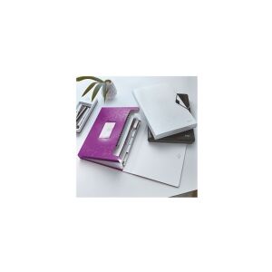 Leitz WOW - Dokumentmappe - ekspanderende - 6 rum - 6 dele - til A4 - med faneblade - metal-purpur