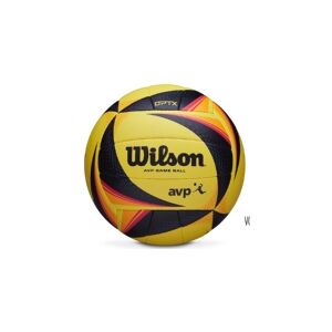 Wilson AVP OPTX, Sort, Gul, Sammensat, Imiteret læder, Mikrofiber, 18-panel ball, Indendørs & udendørs, AVP, Billede