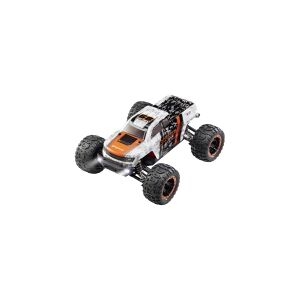 Reely RaVage 4x4 Orange, Hvid Brushed 1:16 RC-modelbil Elektronik Monstertruck Firehjulstræk (4WD) RtR 2,4 GHz inkl. batteri og opladerkabel