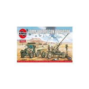 Airfix Bofors 40mm Gun & Tractor, Military vehicle model kit, Monteringssæt, 1:76, Bofors 40mm Gun & Tractor, Ethvert køn, Plast