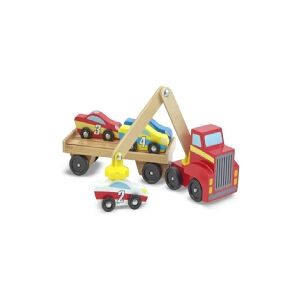 Melissa & Doug MELISSA Wooden Caravan with 4 Racing Cars 19390