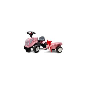 NSH Nordic FALK Baby girl New Holland ride-on traktor m. trailer, rive og skovl (808-024)