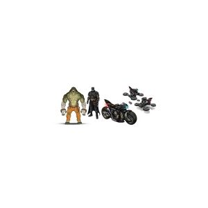 Batman Batcycle with 10 cm Killer Croc & Batman