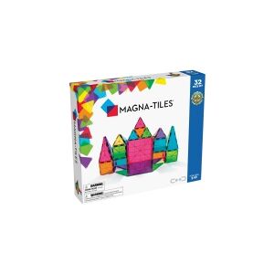 Magna-Tiles - Clear Colours 32 pcs - (90208) /Building and Construction Toys