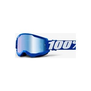 100% Goggles 100% STRATA 2 BLUE (Spejlblå anti-dug linse, LT 53%+/-5%) (NY)