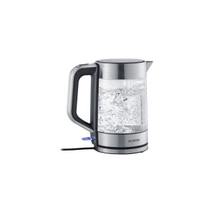 SEVERIN WK 3420 - Kedel - 1.7 liter - 2.2 kW - glass/brushed stainless steel/black