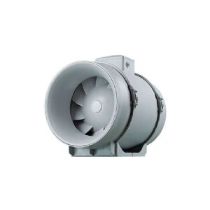 LINDAB Kanalventilator MFP100 i plast, kan demonteres vha. spændebånd. Luftmængde min./max. 180/245 m³/h, 50/60 Hz, 25-23 W, Ø97 mm.