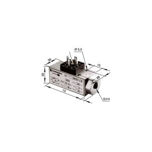 Norgren Pressostat 0880300 G1/4 0.5 til 8 bar 1 x skiftekontakt 1 stk