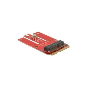 Delock Mini PCIe > M.2 Key E slot - Lagringskontrol - M.2 - 1 Kanal - M.2 Card - PCIe Mini Card
